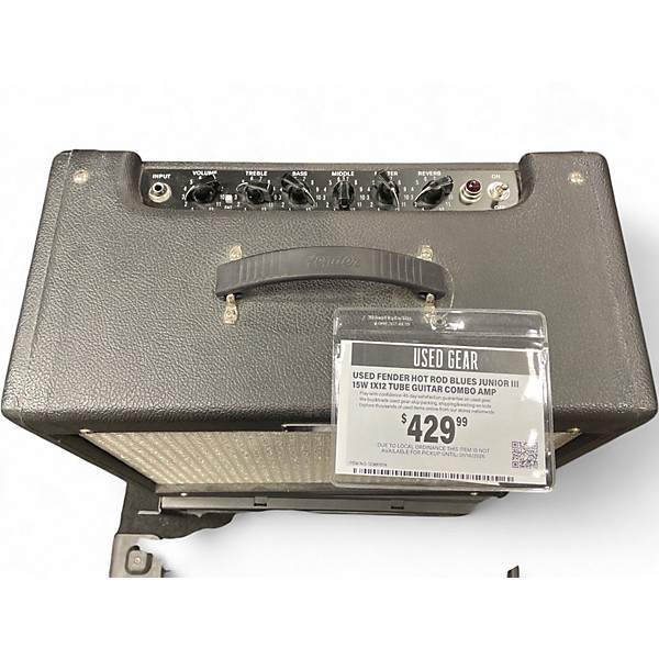 Used Fender Hot Rod Blues Junior III 15W 1x12 Tube Guitar Combo Amp