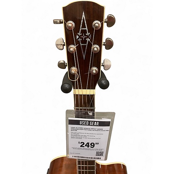Used Alvarez AD60CE Artist Series Dreadnought Natural Acoustic Electric Guitar