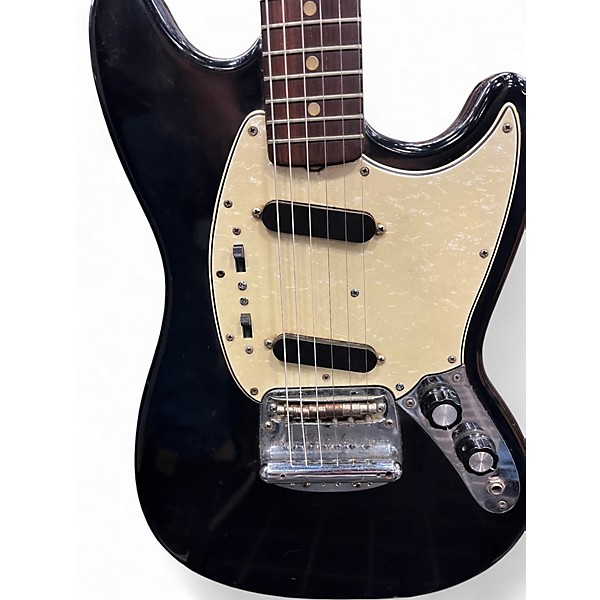 Vintage 1965 Fender MUSTANG Black Refin Solid Body Electric Guitar