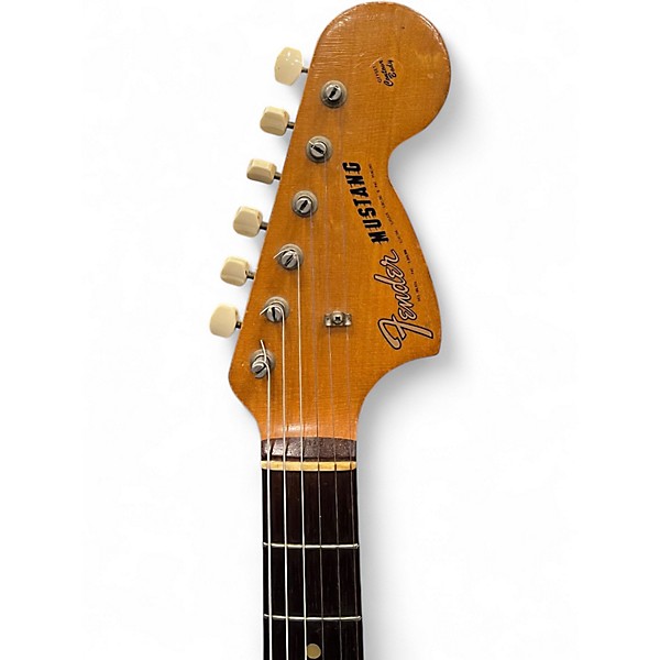 Vintage 1965 Fender MUSTANG Black Refin Solid Body Electric Guitar