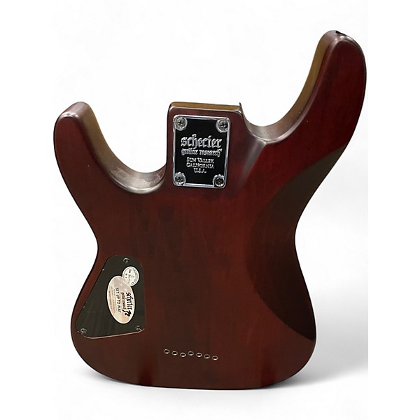 Used Schecter Guitar Research OMEN EXTREME Trans Crimson Red Solid Body Electric Guitar