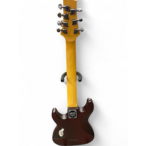 Used Schecter Guitar Research OMEN EXTREME Trans Crimson Red Solid Body Electric Guitar