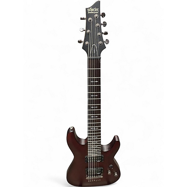 Used Schecter Guitar Research OMEN EXTREME Trans Crimson Red Solid Body Electric Guitar