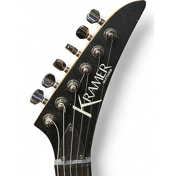 Used Kramer Nite V black Solid Body Electric Guitar