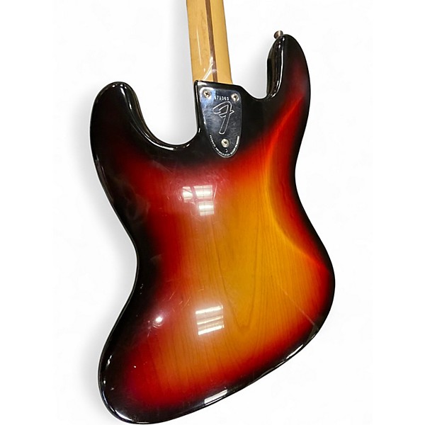 Vintage 1975 Fender  JAZZ BASS 3 Tone Sunburst Electric Bass Guitar