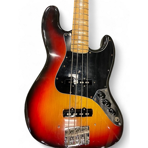Vintage 1975 Fender  JAZZ BASS 3 Tone Sunburst Electric Bass Guitar