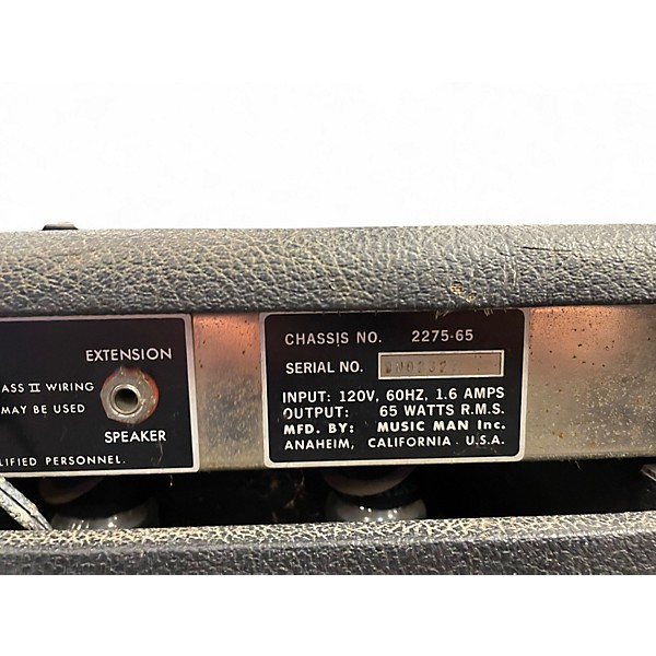 Vintage 1970s Ernie Ball Music Man 410 Sixty Five with Replaced Speaker Tube Guitar Combo Amp