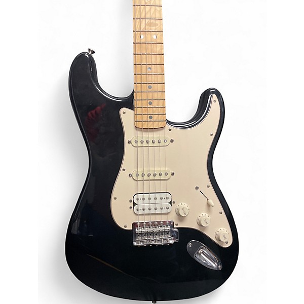 Used Fender Standard Stratocaster HSS Black Solid Body Electric Guitar