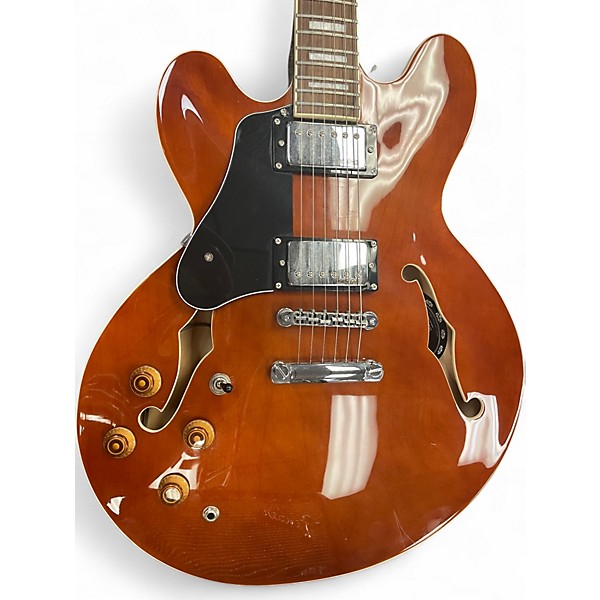 Used Vintage LVSA500W Brown Hollow Body Electric Guitar