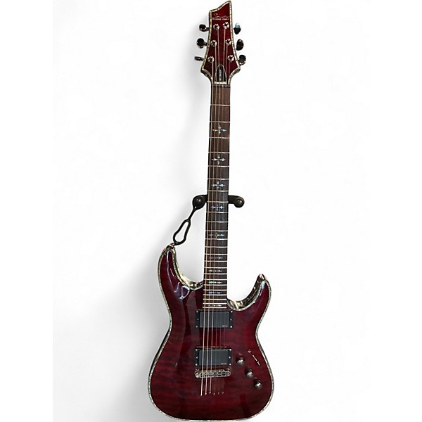 Used Schecter HELLRAISER BLACK CHERRY Solid Body Electric Guitar