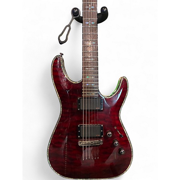 Used Schecter HELLRAISER BLACK CHERRY Solid Body Electric Guitar