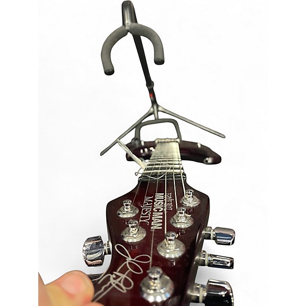 Used Ernie Ball Music Man Majesty Trans Crimson Red Solid Body Electric Guitar