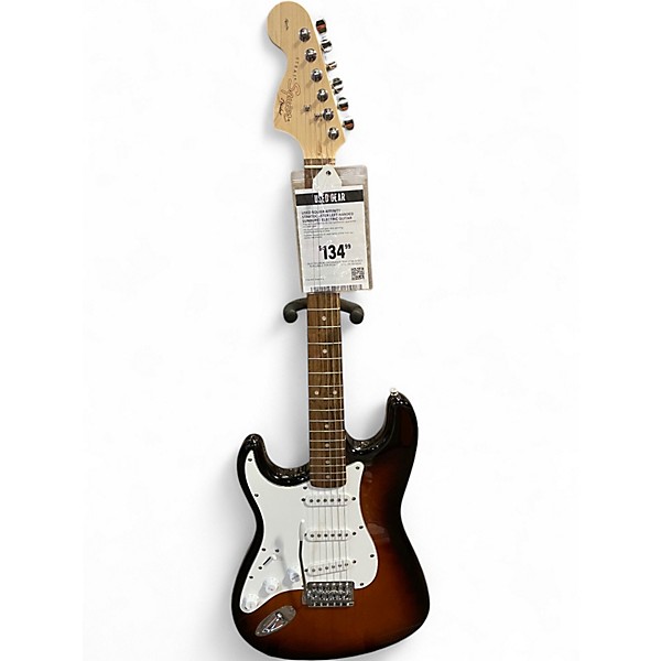 Used Squier Affinity Stratocaster Left Handed Sunburst Electric Guitar