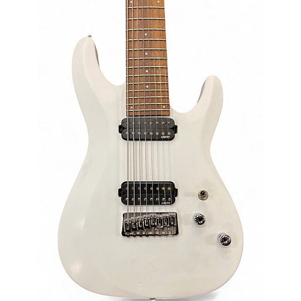 Used Schecter Guitar Research c-8 deluxe satin white Solid Body Electric Guitar