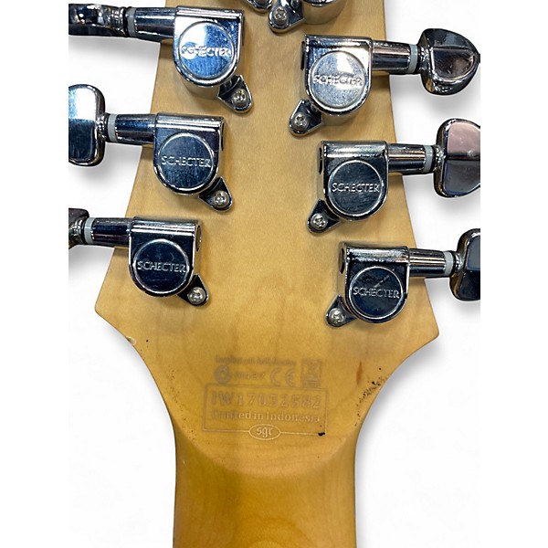 Used Schecter Guitar Research c-8 deluxe satin white Solid Body Electric Guitar