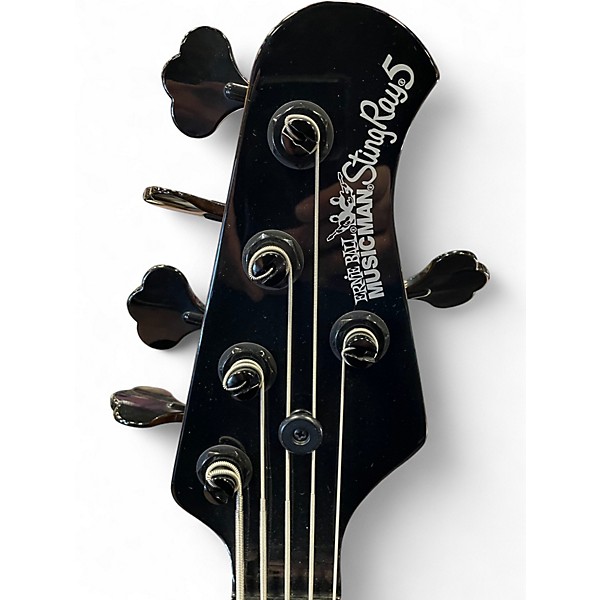 Used Ernie Ball Music Man Stingray 5 String Smokey Chrome Electric Bass Guitar