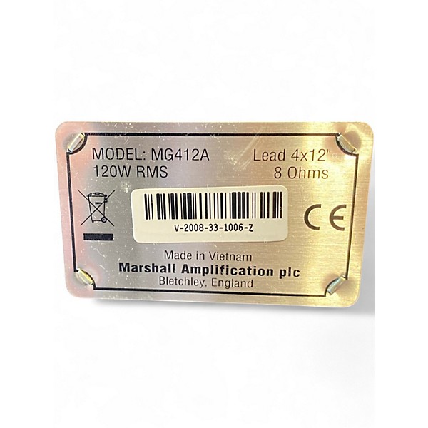 Used Marshall MG412A Guitar Cabinet