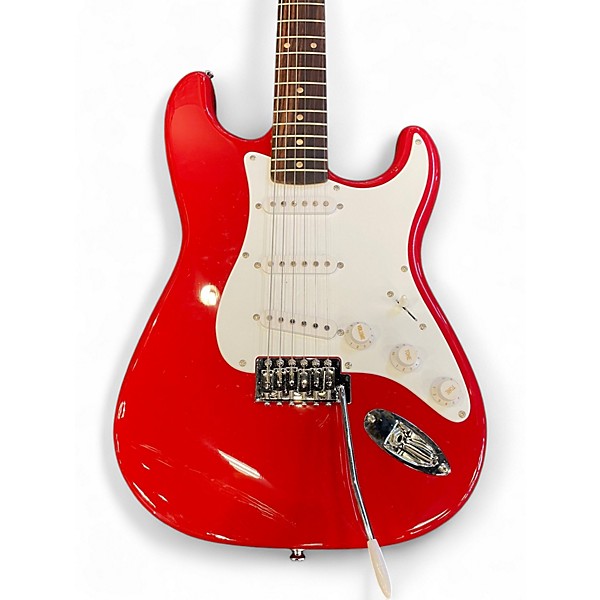 Used Squier Bullet Stratocaster Fiesta Red Solid Body Electric Guitar