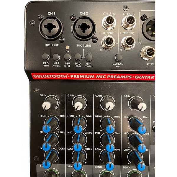 Used Harbinger LV8 8-Channel Mixer with Bluetooth Unpowered Mixer