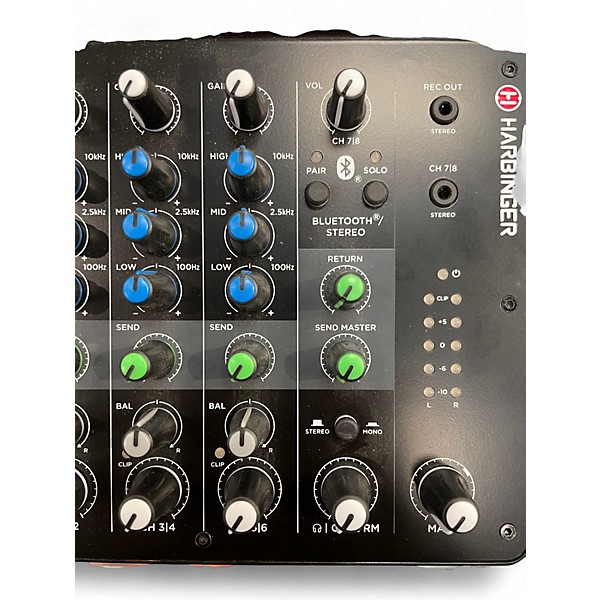 Used Harbinger LV8 8-Channel Mixer with Bluetooth Unpowered Mixer