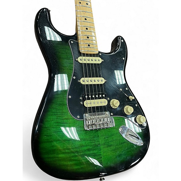 Used Fender Player Stratocaster HSS Plus Top green burst Solid Body Electric Guitar