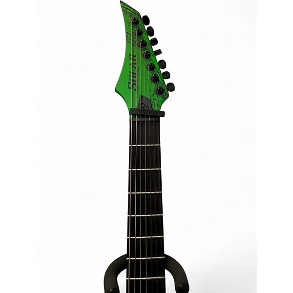 Used Solar Guitars A2.7GN Canibalismo+ Green Neon Open Pore Matte Solid Body Electric Guitar
