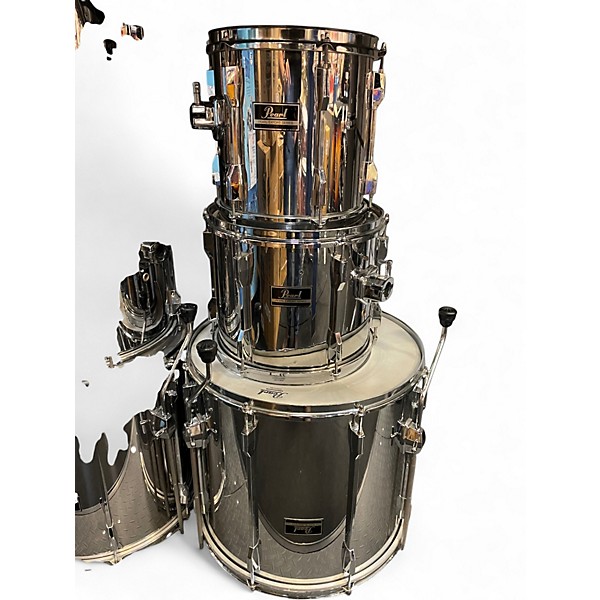 Used Pearl 8 Piece Export MIRROR CHROME Drum Kit