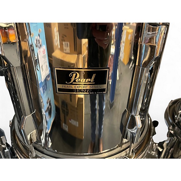 Used Pearl 8 Piece Export MIRROR CHROME Drum Kit