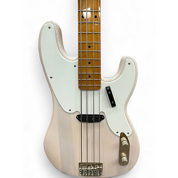 Used Squier Vintage Modified Precision Bass White Electric Bass Guitar