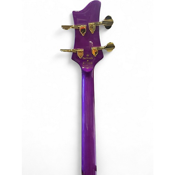 Used Schecter Guitar Research Freezesickle Purple Electric Bass Guitar