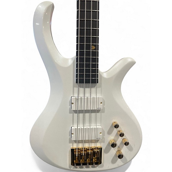Used Schecter Guitar Research Freezesicle White Electric Bass Guitar