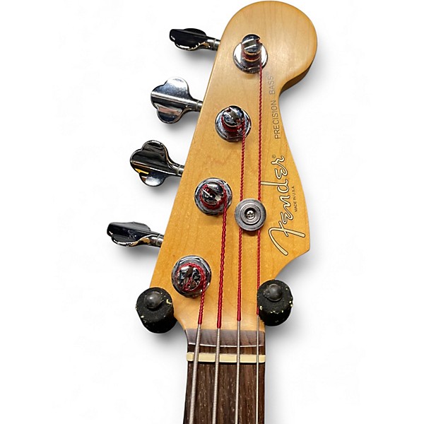 Used Fender American Deluxe Precision Bass Lake Placid Blue Electric Bass Guitar