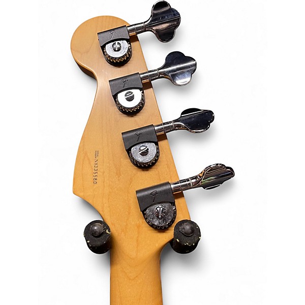 Used Fender American Deluxe Precision Bass Lake Placid Blue Electric Bass Guitar