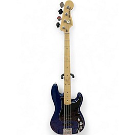 Used Fender Deluxe Active Precision Bass Blue Electric Bass Guitar