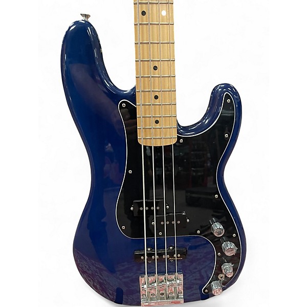 Used Fender Deluxe Active Precision Bass Blue Electric Bass Guitar