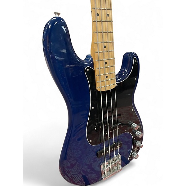 Used Fender Deluxe Active Precision Bass Blue Electric Bass Guitar