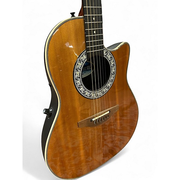 Used Ovation 1561 Balladeer Natural Acoustic Electric Guitar