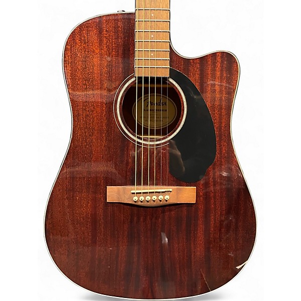 Used Fender cd60sce Mahogany Acoustic Electric Guitar