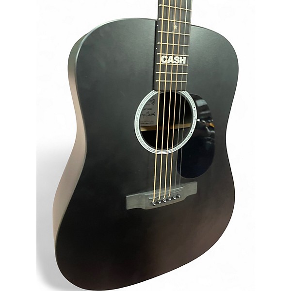 Used Martin Dx johnny cash Black Acoustic Electric Guitar