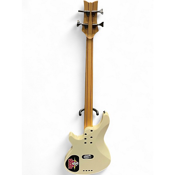Used Schecter Guitar Research Diamond Series Off White Electric Bass Guitar