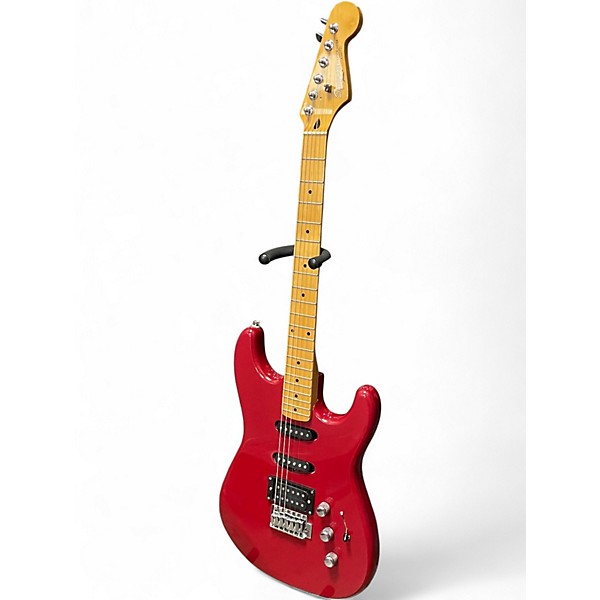 Used Squier Stratocaster II Contemporary Red Solid Body Electric Guitar