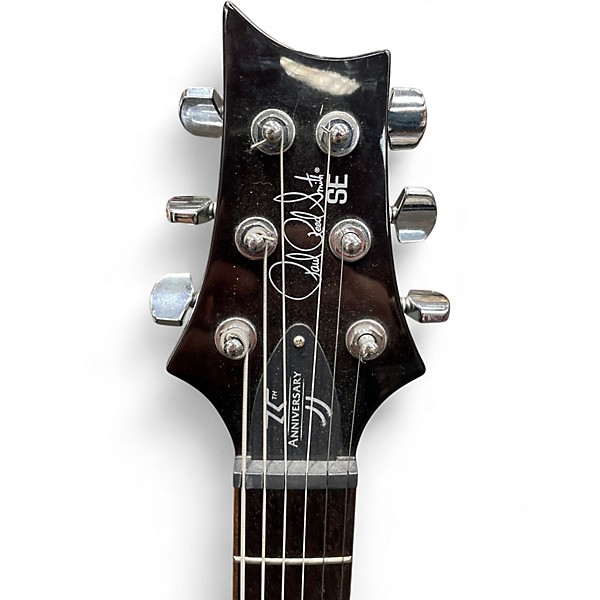 Used 2020 PRS SE Custom 24 35TH ANNIVERSARY Black and Gold Solid Body Electric Guitar