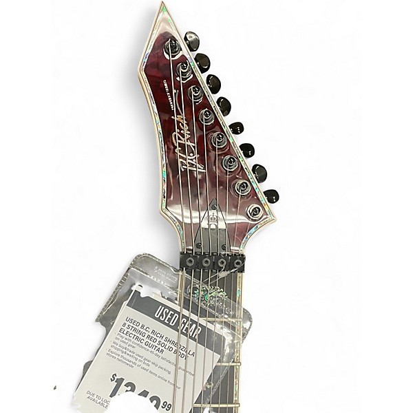 Used B.C. Rich SHREDZILLA 8 STRING RED Solid Body Electric Guitar