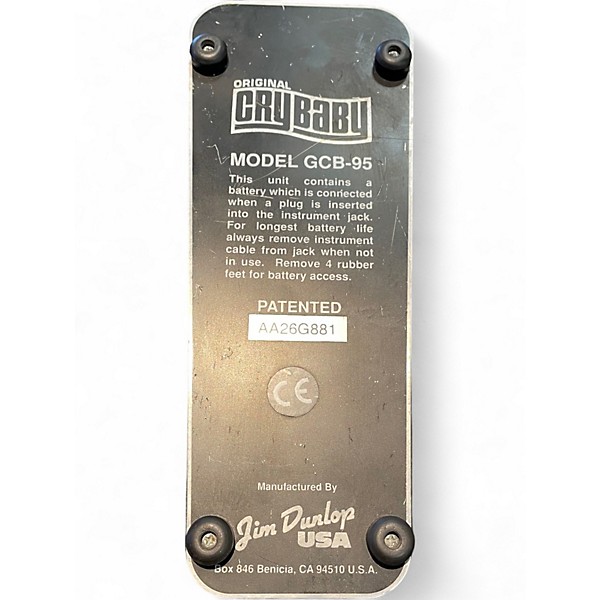Used Dunlop GCB95 Original Crybaby Wah Effect Pedal