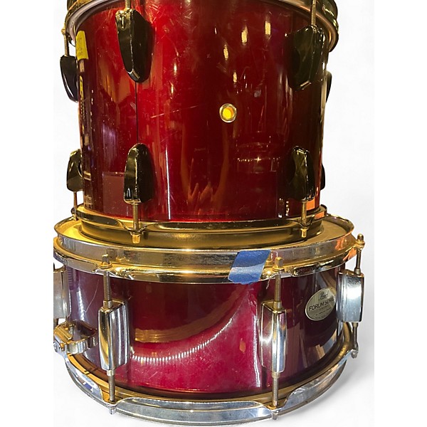 Used Pearl 4 Piece Export RED Drum Kit