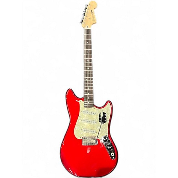 Used Squier Cyclone Candy Apple Red Solid Body Electric Guitar