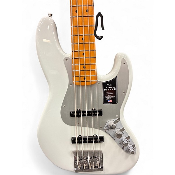 Used Fender American Ultra II Jazz Bass Alpine White Solid Body Electric Guitar