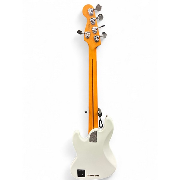 Used Fender American Ultra II Jazz Bass Alpine White Solid Body Electric Guitar