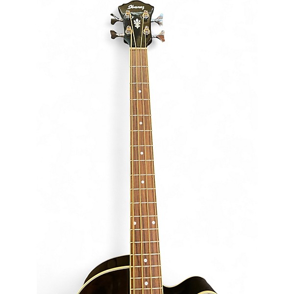Used Ibanez AEB10E Black Acoustic Bass Guitar