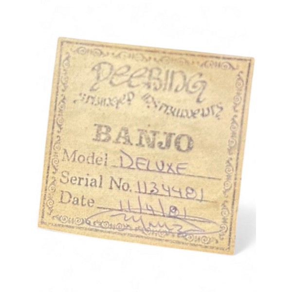 Used 2001 Deering Deluxe 5-String Brown Banjo